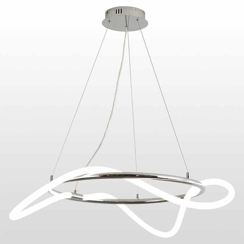 Люстра Luke Lampco Tracer Chandelier Chrome 60 Белый Хром в Омске | Loft Concept 