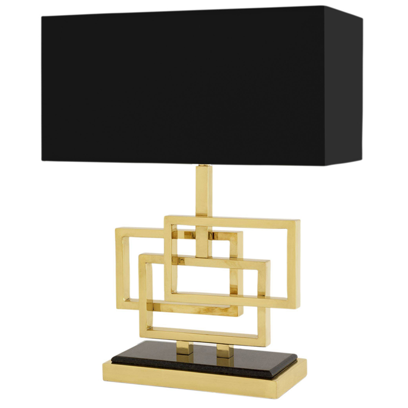 Настольная лампа Eichholtz Table Lamp Windolf Brass Латунь Черный в Омске | Loft Concept 