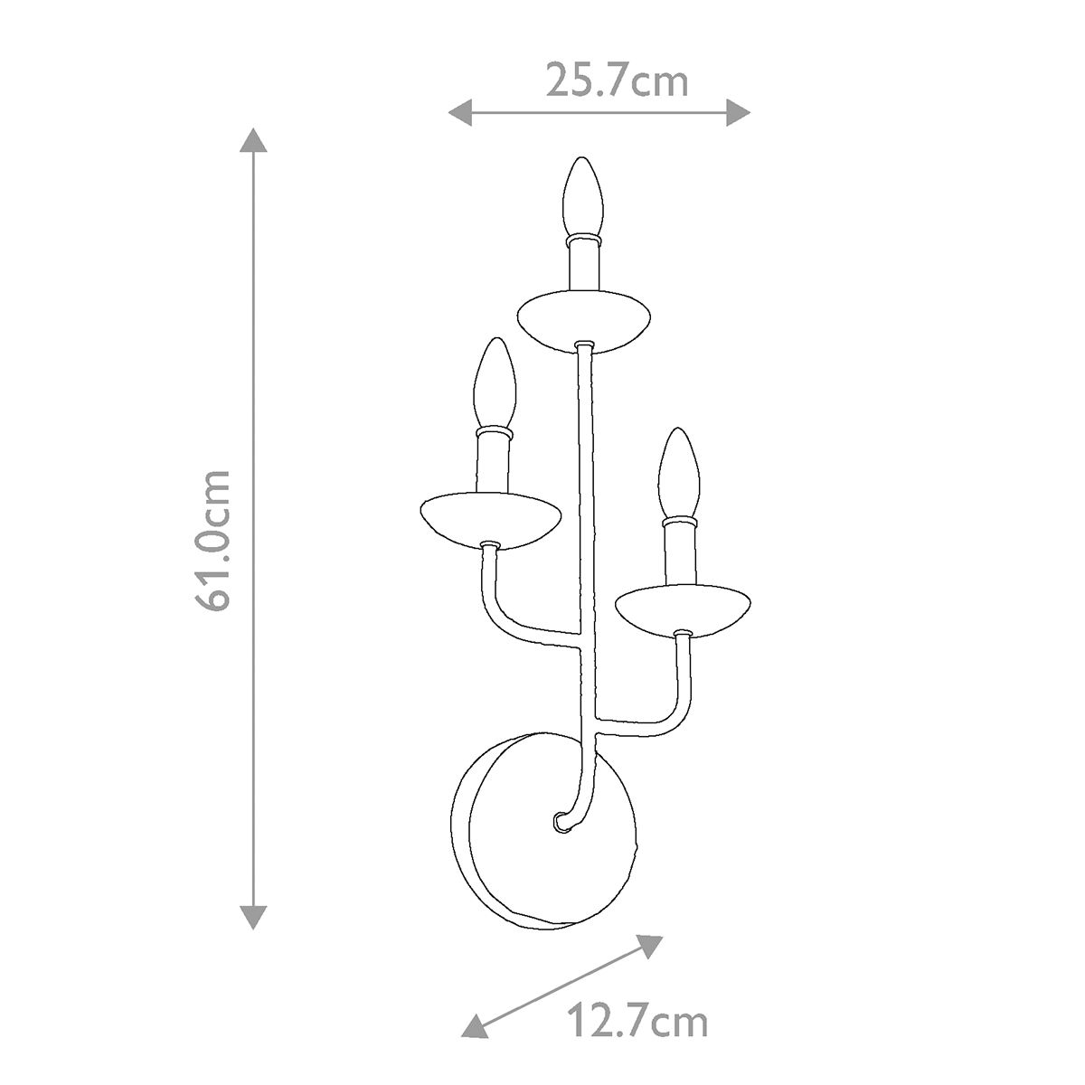 Бра с 3-мя лампами в форме свеч и фактурным покрытием Feiss в Омске