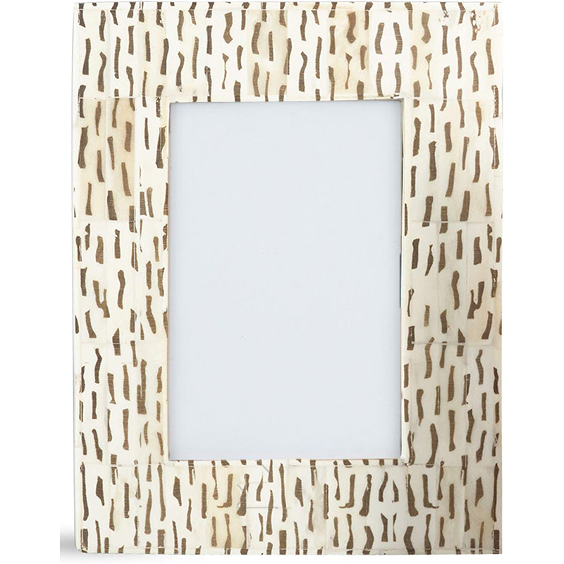 Фоторамка кость Beige Indian Bone Inlay photo frame Бежевый Коричневый в Омске | Loft Concept 