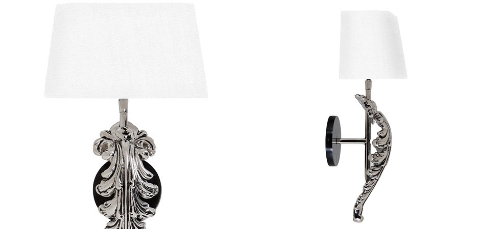 Бра Eichholtz Wall Lamp Beau Site Nickel+White Бра Eichholtz Wall Lamp Beau Site Nickel+White - Loft-Concept в Омске