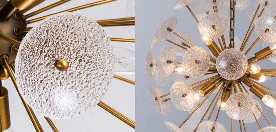 Люстра Sputnik Textured Glass White Chandelier Люстра Sputnik Textured Glass White Chandelier - Loft-Concept в Омске