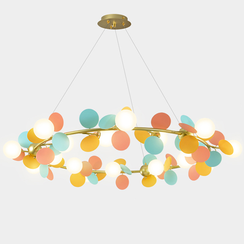 Люстра MATISSE Chandelier circle multicolor Золотой Белый Мульти в Омске | Loft Concept 