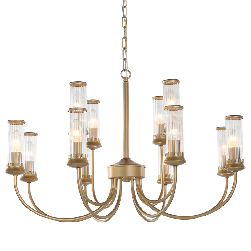 Люстра Morgane Chandelier gold 78 Золотой Прозрачный в Омске | Loft Concept 