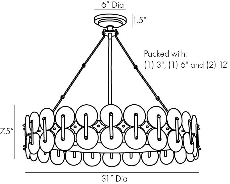 Люстра Arteriors RONDELLE CHANDELIER в Омске