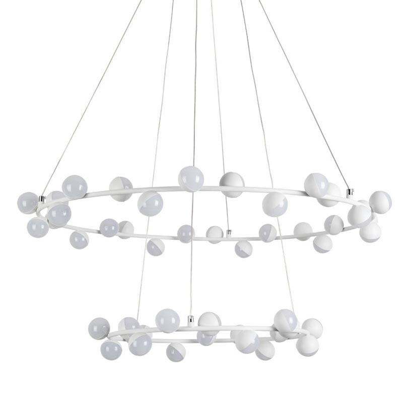 Люстра Vilelme Chandelier white double Белый в Омске | Loft Concept 