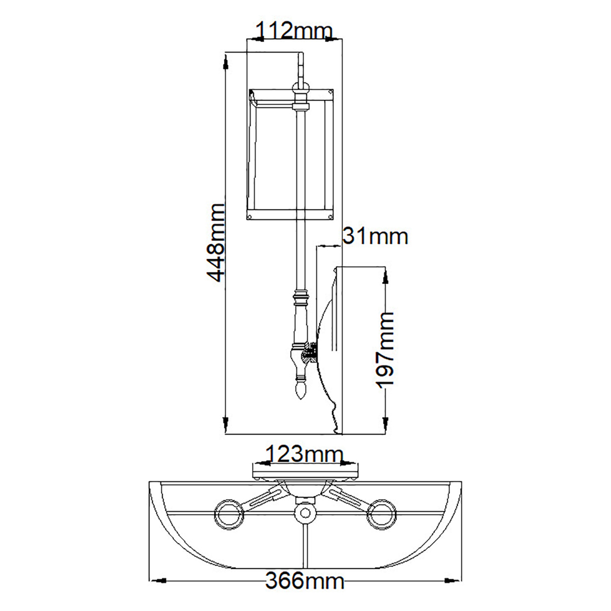 Бра с 2-мя бежевыми абажурами в классическом стиле Hinkley в Омске