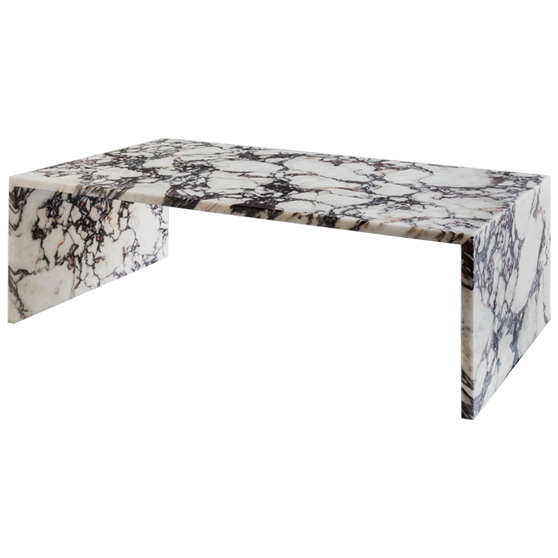 Кофейный стол Patricio Marble Coffee Table Белый Коричневый Молочный в Омске | Loft Concept 