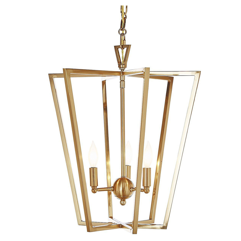 Люстра Fabiole Gold Cage Chandelier Золотой в Омске | Loft Concept 