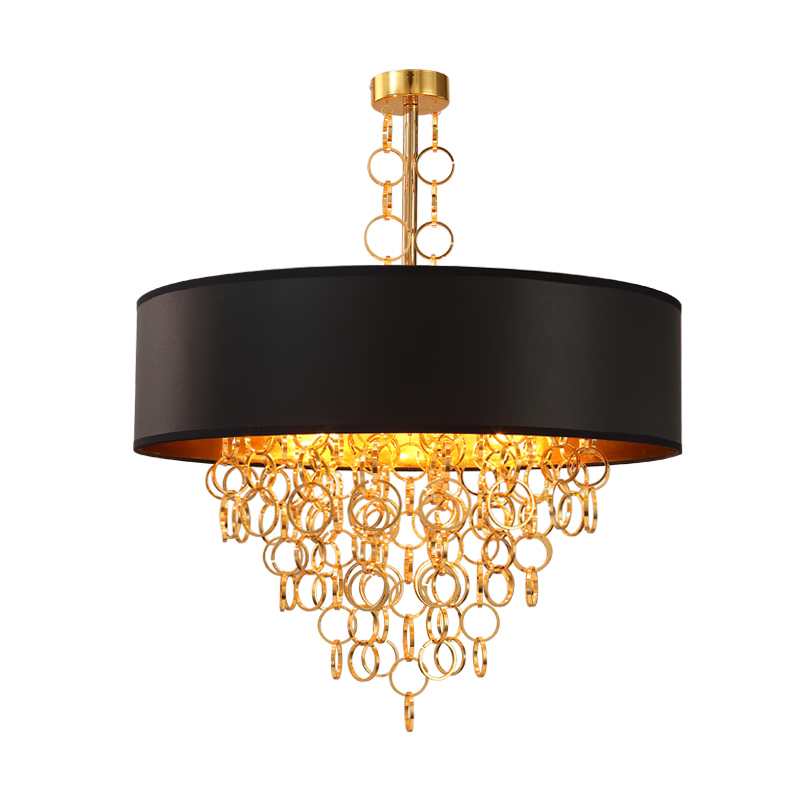 Люстра Ritz Rings Chandelier Золотой Черный в Омске | Loft Concept 