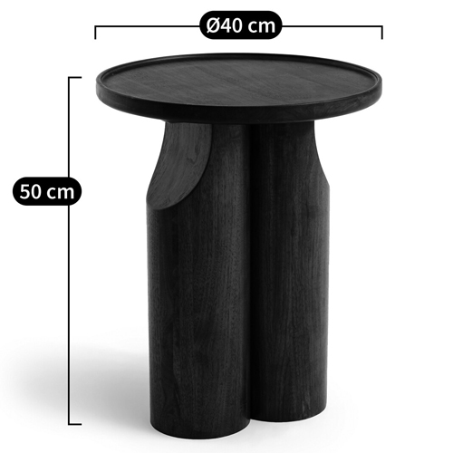 Круглый приставной стол из массива ореха Balu Wooden Side Table в Омске