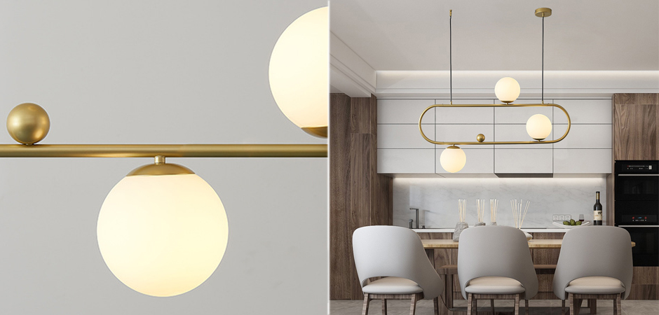 Люстра Horizontal Balls Balance Brass 3 - Loft-Concept в Омске