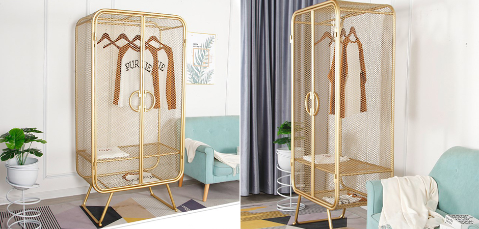 Шкаф Rhombic Grid Wardrobe Gold Шкаф Rhombic Grid Wardrobe Gold - Loft-Concept в Омске