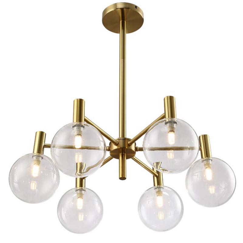 Люстра Holevier Chandelier 6 lamp Золотой в Омске | Loft Concept 