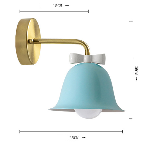 Бра Колокольчик Bell with Bow Blue Wall Lamp Голубой Бра Колокольчик Bell with Bow Blue Wall Lamp Голубой в Омске