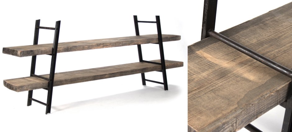 Стеллаж Industrial Iron Rustic Console Стеллаж Industrial Iron Rustic Console - Loft-Concept в Омске