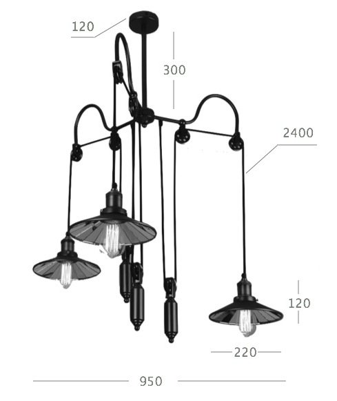 Люстра Loft Cone Pendant Reflector Balance 3 в Омске