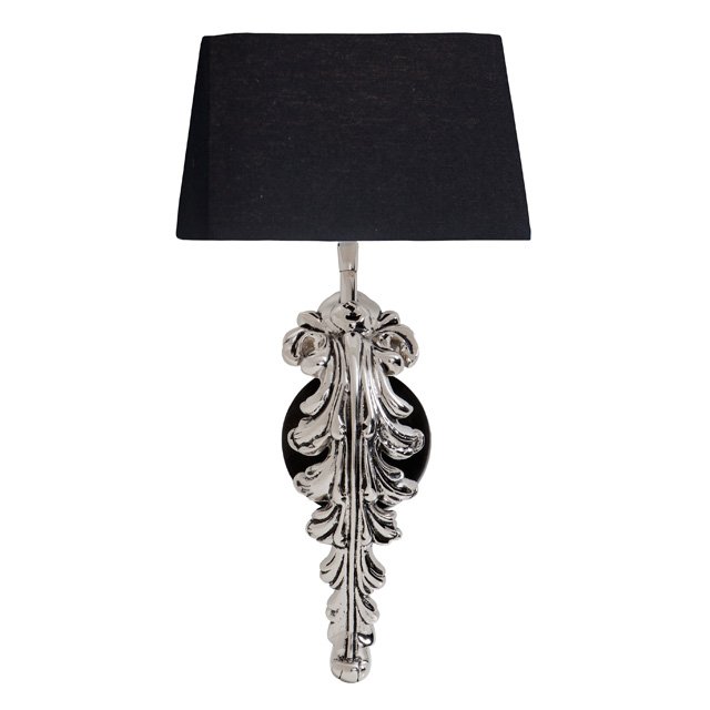 Бра Eichholtz Wall Lamp Beau Site Nickel+Black Никель Черный в Омске | Loft Concept 