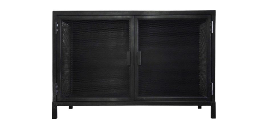 Буфет с 2-мя дверцами из металлической сетки Industrial Loft Dark Metal 2 Door Beto Cabinet Буфет с 2-мя дверцами из металлической сетки Industrial Loft Dark Metal 2 Door Beto Cabinet - Loft-Concept в Омске