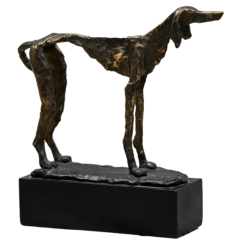 Статуэтка собака Giacometti Dog Statue Черный Золотой в Омске | Loft Concept 