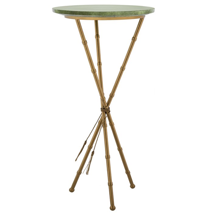 Green Stingray Skin Side Tables Зеленый Золотой в Омске | Loft Concept 