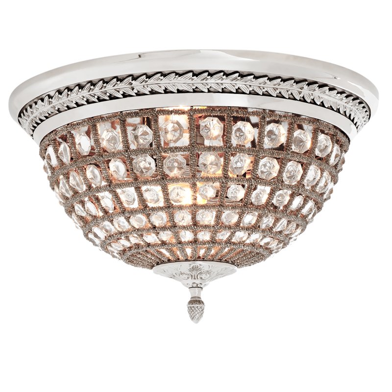 Потолочный светильник Ceiling Lamp Kasbah Nickel Никель Прозрачное Стекло в Омске | Loft Concept 