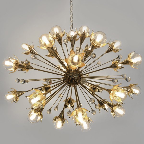 Люстра Jonathan Adler GIANT SPUTNIK CHANDELIER Латунь в Омске | Loft Concept 