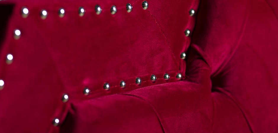 Кровать двуспальная с изголовьем красная Button Кровать двуспальная с изголовьем красная Button - Loft-Concept в Омске