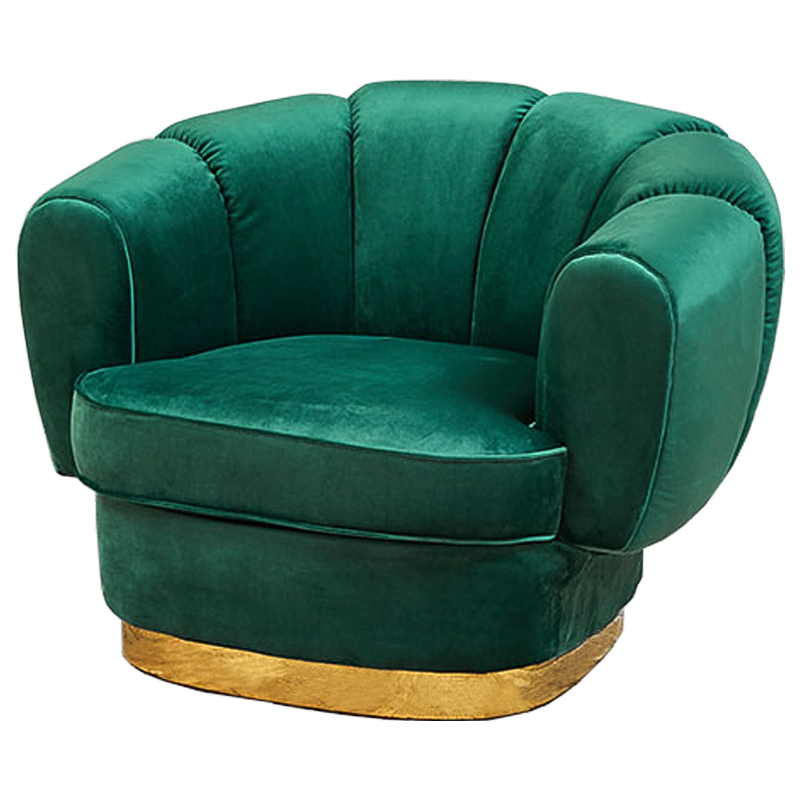 Кресло Emerald Softness Armchair Изумрудный Глянцевое золото в Омске | Loft Concept 