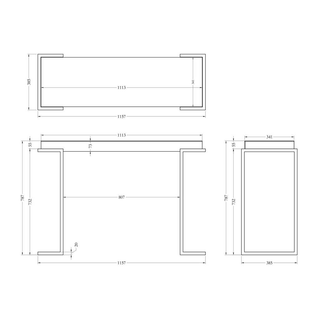 Консоль зеркальная Mirror Chrome Console в Омске