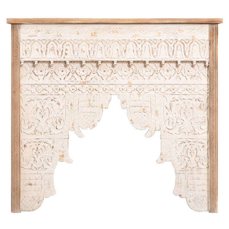 Консоль Indian Antique White Furniture Shakti Console Бежевый Древесина в Омске | Loft Concept 