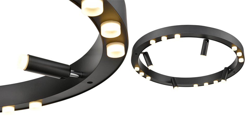 Потолочный светильник Rigor & Conciseness Lighting Black Disk Потолочный светильник Rigor & Conciseness Lighting Black Disk - Loft-Concept в Омске