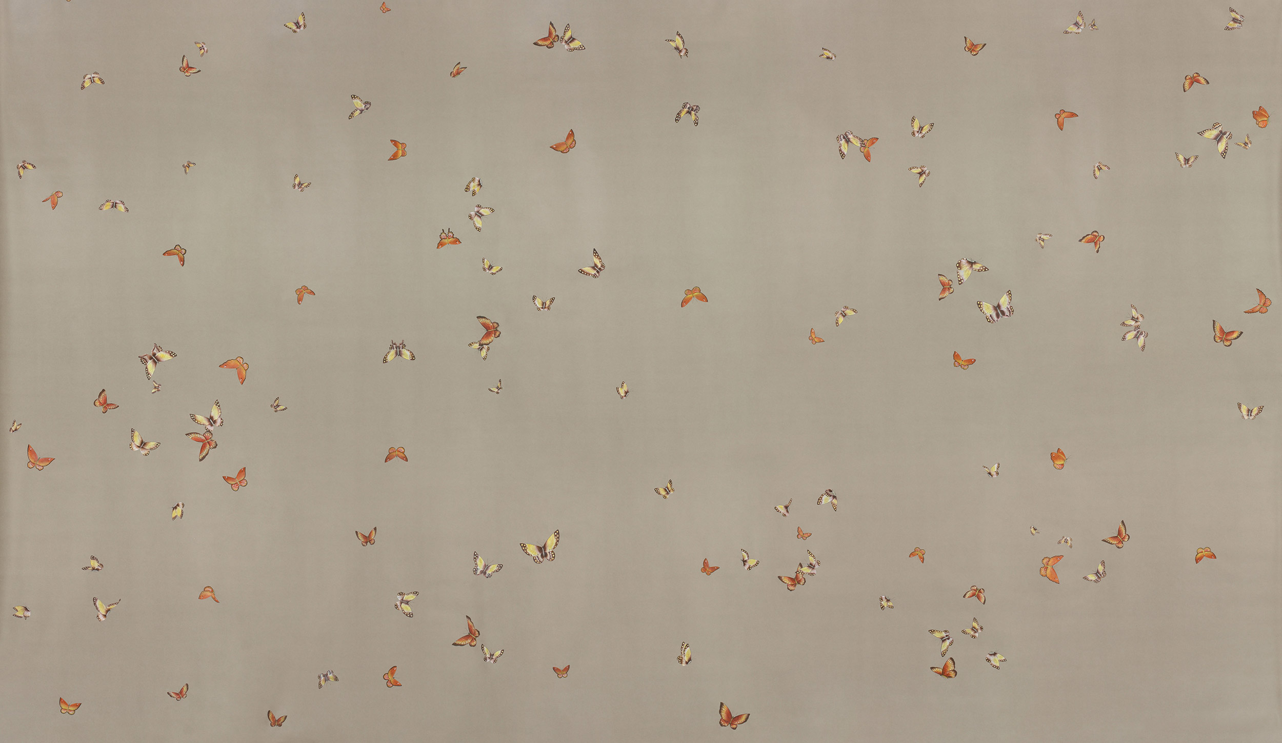 Обои ручная роспись Butterflies Echo on dyed paper Обои ручная роспись Butterflies Echo on dyed paper - постер Loft-Concept в Омске