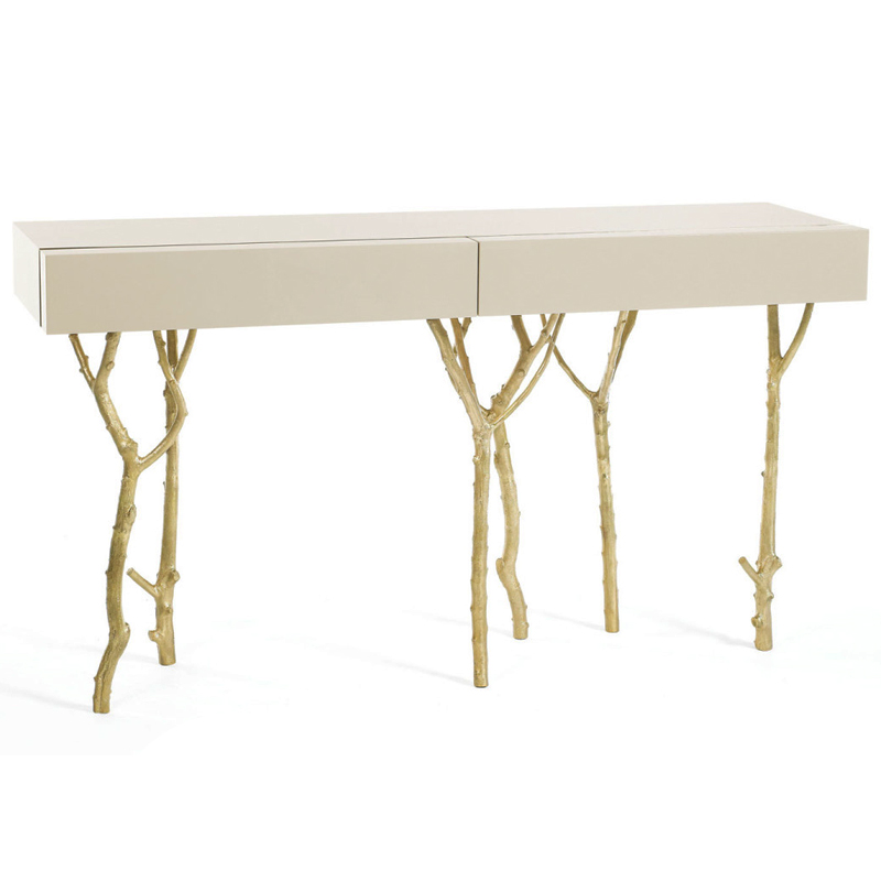 Консоль Fig Tree CONSOLE Ginger and Jagger Золотой Белый в Омске | Loft Concept 