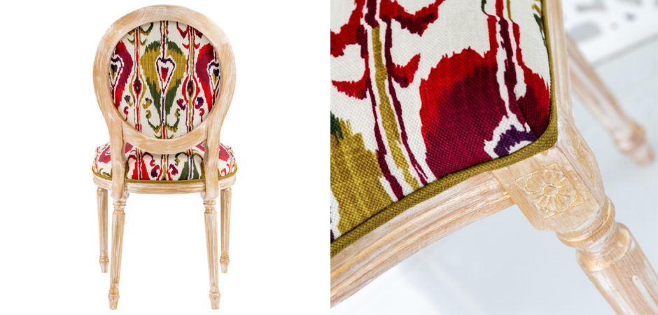 Стул Ikat Pattern Красно-белый Стул Ikat Pattern Красно-белый - Loft-Concept в Омске