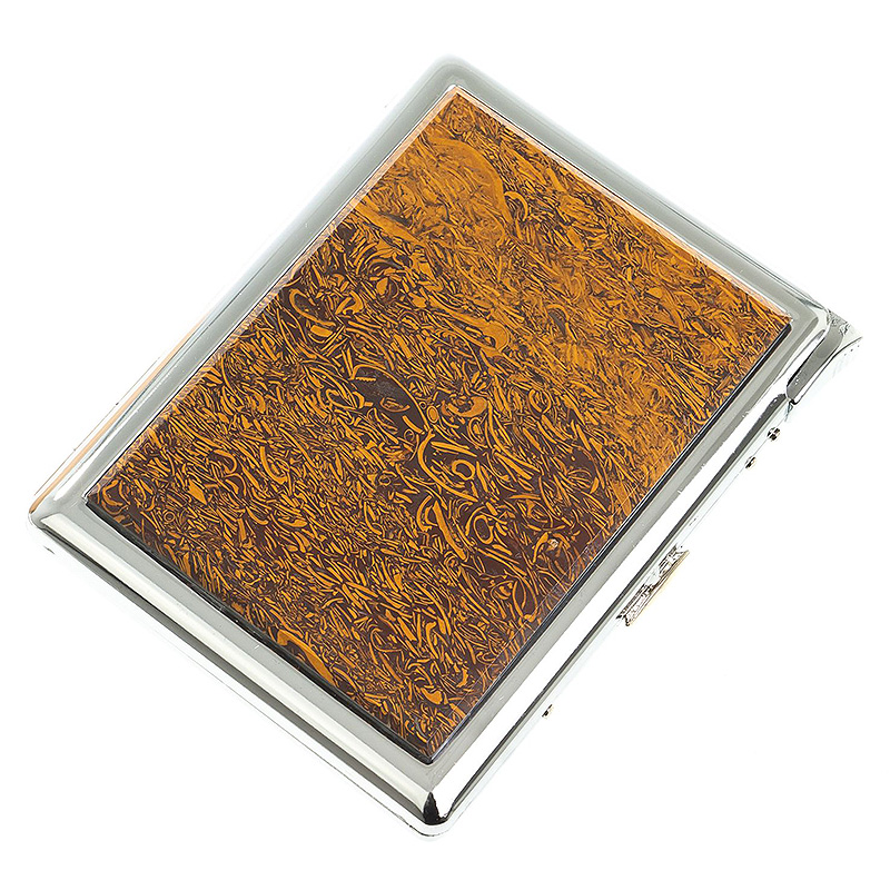 Портсигар с газовой зажигалкой из натурального камня Яшма Змеиная Stone Cigarettes Cases Оранжевый Серебряный Портсигар с газовой зажигалкой из натурального камня Яшма Змеиная Stone Cigarettes Cases Оранжевый Серебряный в Омске | Loft Concept