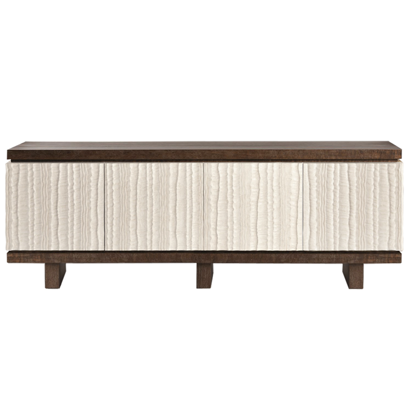 Riverside Textured Long Sideboard  ivory ( слоновая кость ) Коричневый в Омске | Loft Concept 