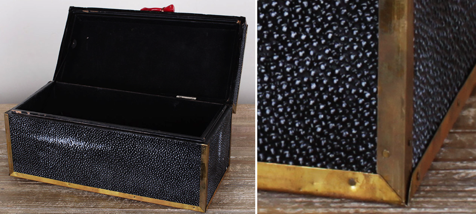 Шкатулка из ската Black Caviar Red Coral Шкатулка из ската Black Caviar Red Coral - Loft-Concept в Омске