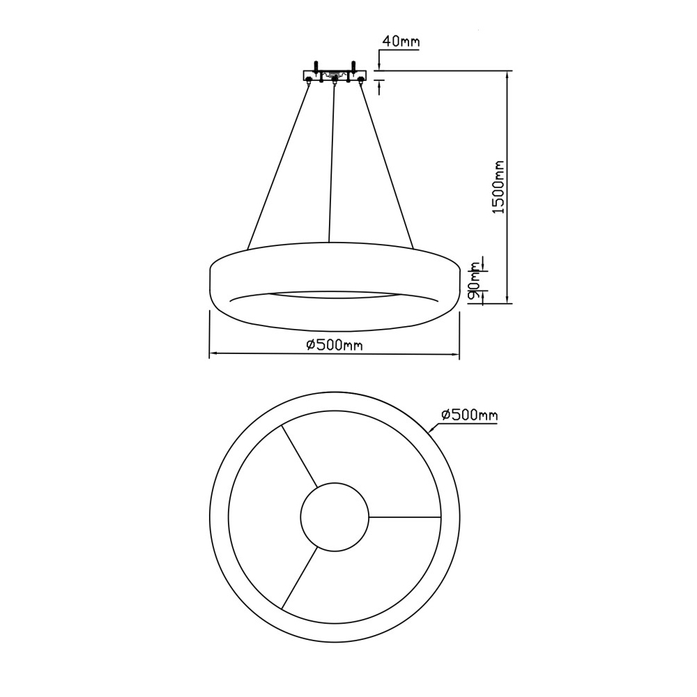 Люстра в виде кольца из натурального камня Minerals of Light в Омске