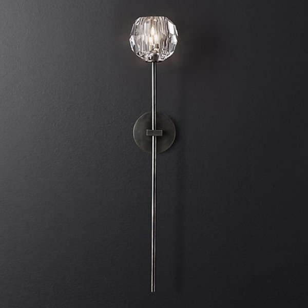 Бра RH Boule de Cristal Long Sconce Black Черный в Омске | Loft Concept 