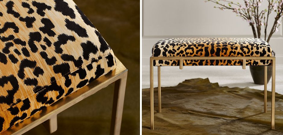 Пуф Metal and Leopard Ottoman - Loft-Concept в Омске