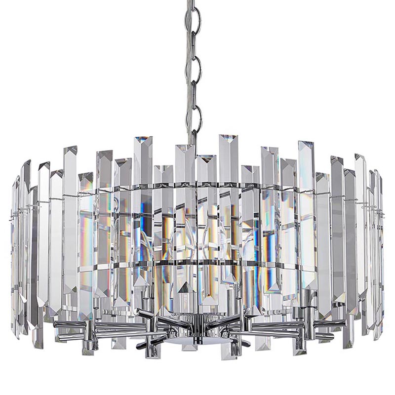 Люстра Langley Chandelier chrome 60 Хром Прозрачный в Омске | Loft Concept 