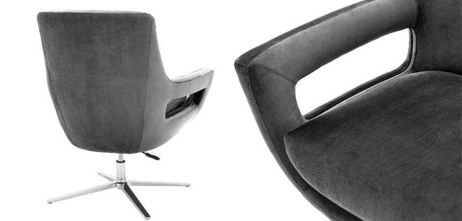 Кресло Eichholtz Swivel Chair Flavio Grey Кресло Eichholtz Swivel Chair Flavio Grey - Loft-Concept в Омске