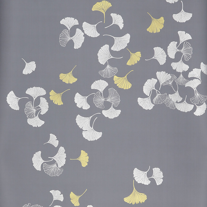Обои ручная роспись Gingko Colourway SC-98 on Gun Metal dyed silk Обои ручная роспись Gingko Colourway SC-98 on Gun Metal dyed silk в Омске | Loft Concept