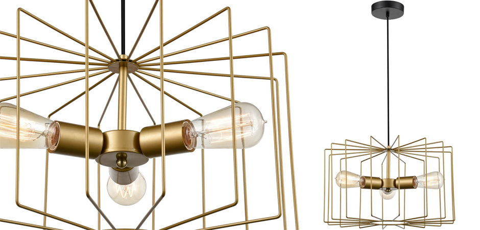 Люстра Cage Wire Color gold Люстра Cage Wire Color gold - Loft-Concept в Омске