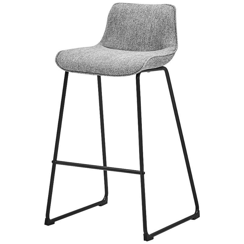 Барный стул Alonzo Bar Stool Gray Черный Светло-серый в Омске | Loft Concept 