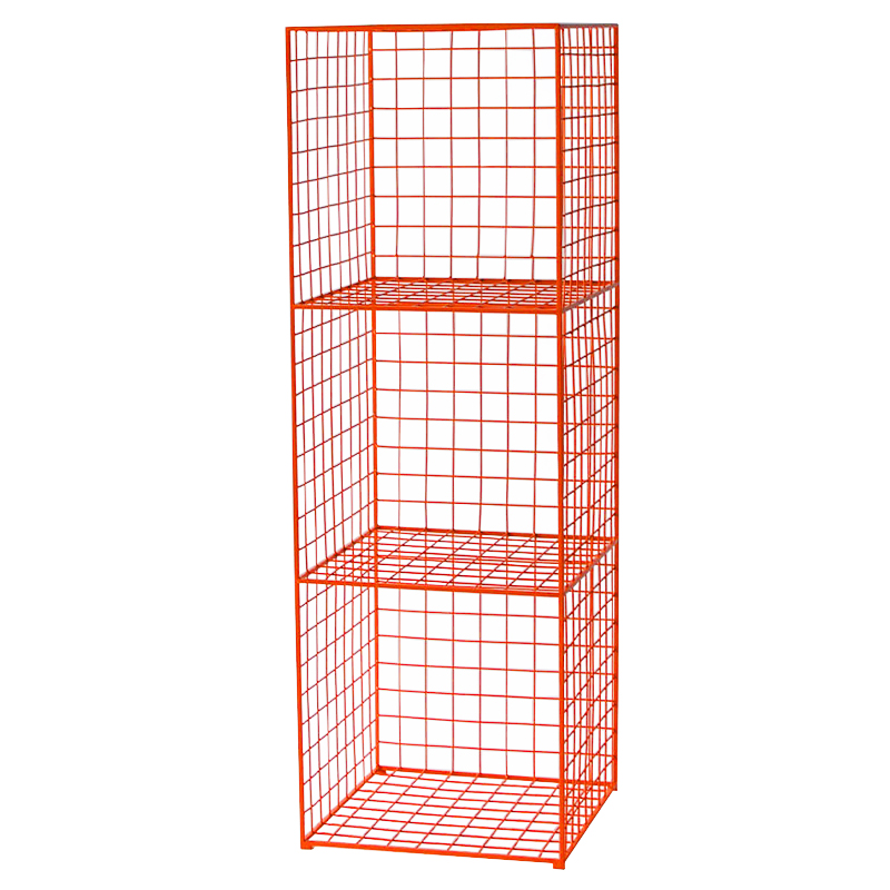 Стеллаж Carney Orange Industrial Metal Rust Rack Оранжевый в Омске | Loft Concept 