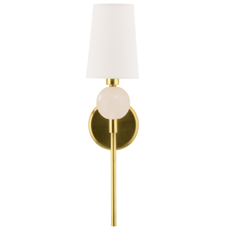 Бра Arteriors MENDEE SCONCE GOLD Золотой Белый в Омске | Loft Concept 