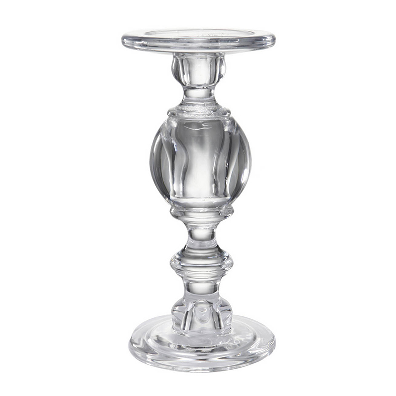 Подсвечник Glass Candlestick II Прозрачное Стекло в Омске | Loft Concept 