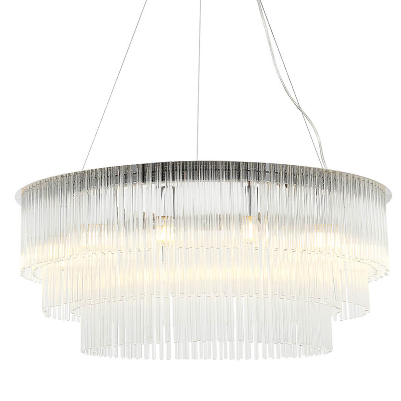 Люстра Harrison Chandelier chrome 12 lamp Хром Прозрачный в Омске | Loft Concept 